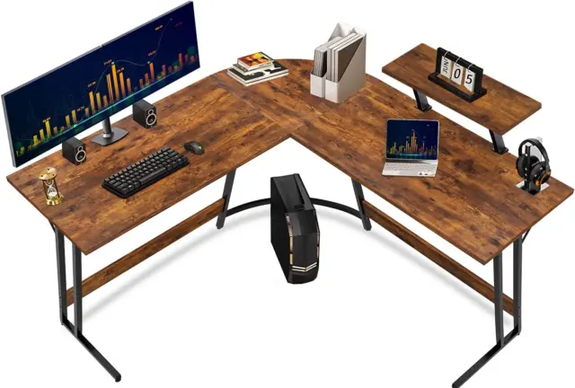 L-Förmiger Eckschreibtisch Schreibtisch Computertisch Gaming Tisch PC Bürotisch