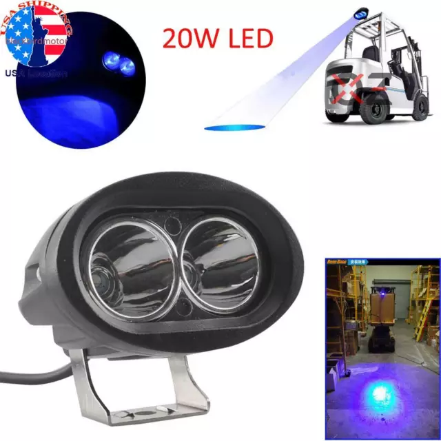 Blue LED Forklift Light Spot TRUCK pedestrian warehouse safety warning 12v 36v