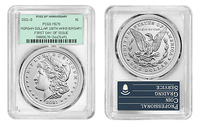 2021 S Morgan Silver Dollar $1 100Th Anniv. Pcgs Ms70 First Day Of Issue C7