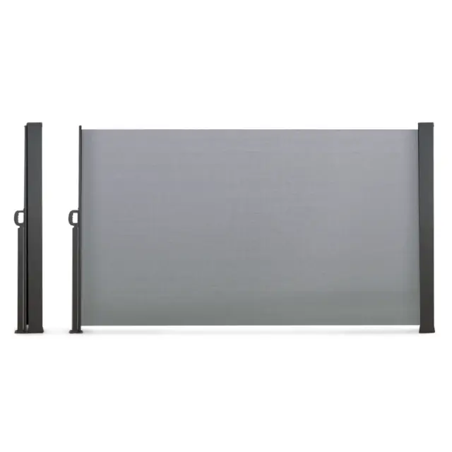 Paravent extérieur rétractable 180 x 400 CM gris clair store latéral