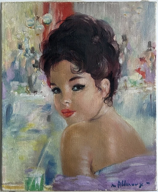 FEMALE PORTRAIT ORIGINAL Oil Painting on Canvas, Beauty Girl, Signed ...