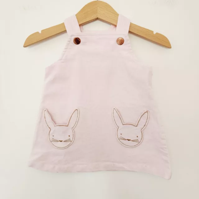 Seed Heritage Baby Dress Size 000 Pink Rabbit Bunny Cord 0-3months