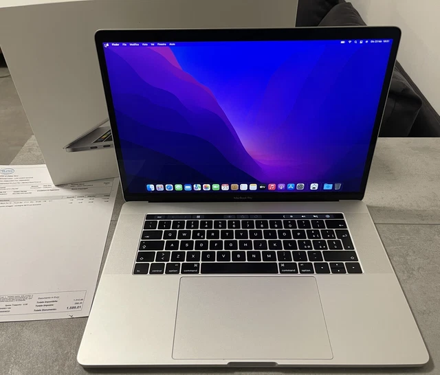 Apple MacBook Pro 15" (1000- 1TB SSD, Intel Core i7, 2,60 quad c 16GB Ram 2016