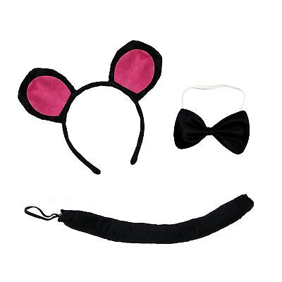 Cute Mouse 3-Piece Book Week Fancy Dress Sets (Ears Headband, Tail & Bow Tie)