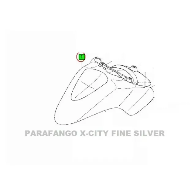 Parafango Anteriore Originale Yamaha X-City 125 250 Grigio Silver Xcity