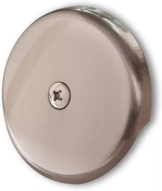 Single Hole Bathtub Drain Overflow Plate with One Matching Satin Nickel