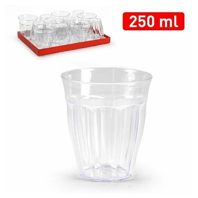 Relaxdays Set Da 4 Bicchieri In Vetro Da 300 Ml, Lavabili In Lavastoviglie, Design Vintage