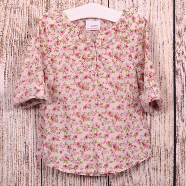 Camicia a maniche lunghe 12-18 mesi bambina bella floreale NEXT primavera estate