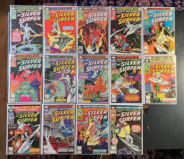 Fantasy Masterpieces Silver Surfer #1-14 Marvel Comic Full Run Lot 1979 *Nice*