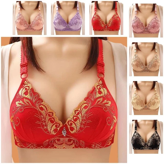 Lady Brassiere Stickerei Stampa Collezione Laterale Madre Imbottita Mezza Età