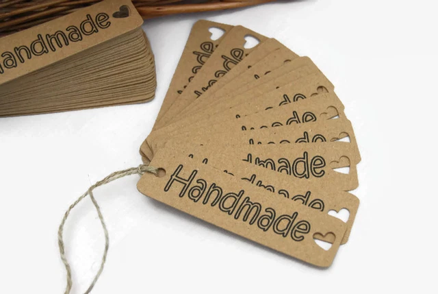 Handgefertigte Etiketten Geschenketiketten zum Nähen Stricken Schmuck Basteln x50