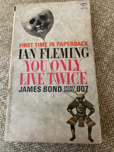 You Only Live Twice by Ian Fleming, 1965 Signet 1st Print Paperback, James Bond