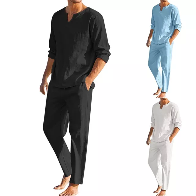 Ensemble de linge en coton pour hommes confortable et tendance chemise et pantal