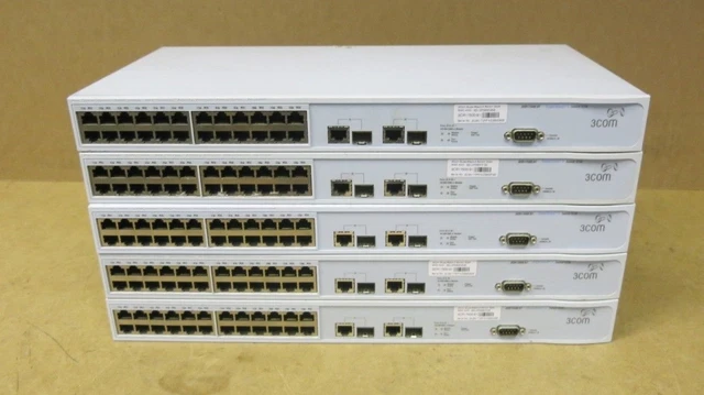 5 X 3COM SuperStack 3 Layer 10/100 24 Port Network Switch 3226 3CR17500 ...