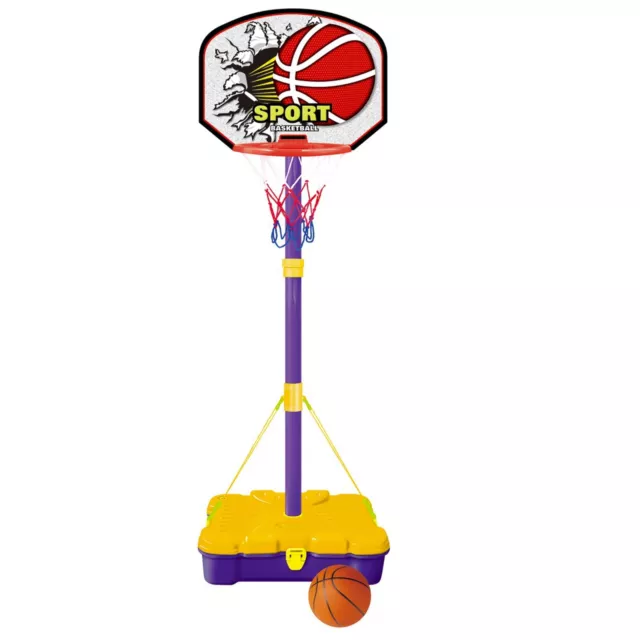Free Standing Basketball Set Hoop Net Backboard Carry Case 161cm Childrens Kid 2