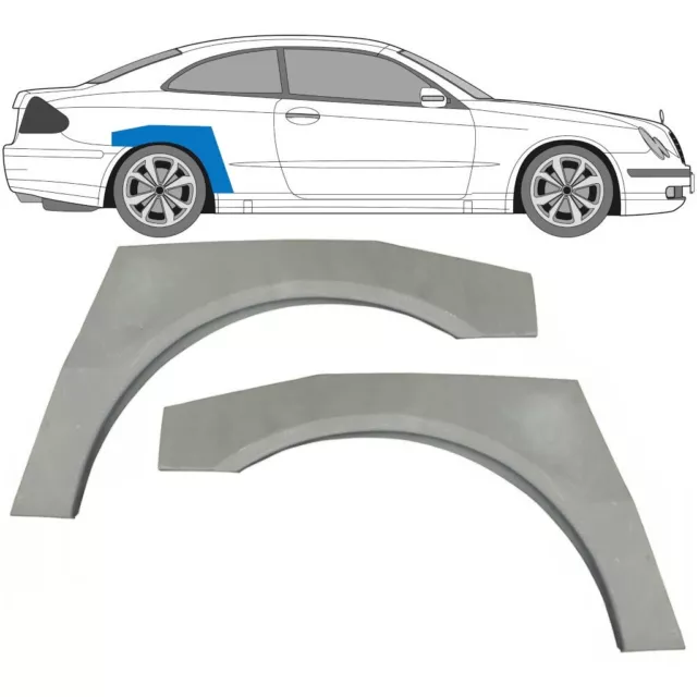 Mercedes Clk W209 Coupe 2002-2009 Pannello Riparazione Passaruota Posteriore Ala Posteriore/Coppia