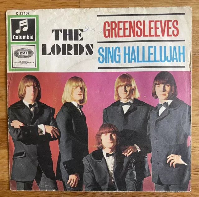 THE LORDS Greensleeves Sing Hallelujah 1966 C23132 EMI 45DW6424 7“ Single Vinyl