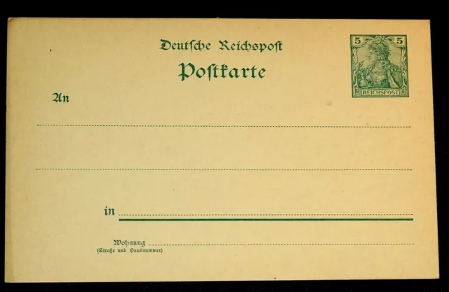 Ganzsache Deutsches Reich  P50  Germania 5 Pfg. aus 1900  ungebraucht