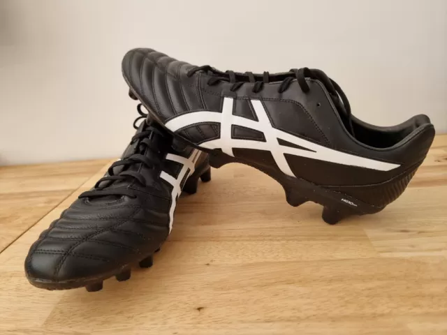Asics Lethal Flash IT Football Boots Men's US 15 Black Leather