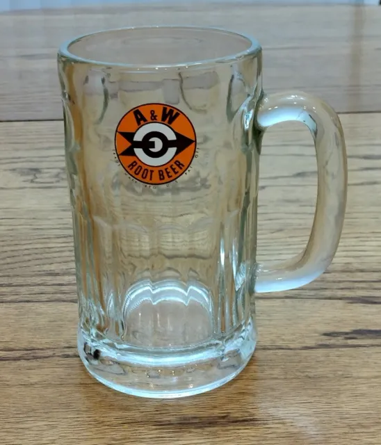 Vintage A&W Root Beer Mug, 3-color Bullseye Logo, 5.75”