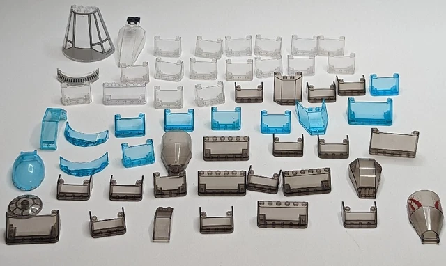 LEGO Windscreen Windshield Lot Trans Translucent Large Small Mix City 53pcs