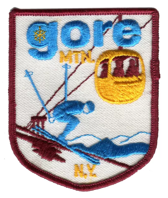 1970'S Gore Mountain North Creek New York 3.75" Skiing Vintage Souvenir Patch