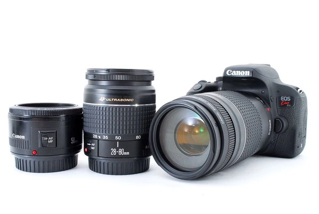 CANON KISS X9I DSLR Lens Set EF28-80mm & 75-300mm, Used