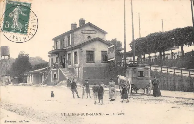 Cpa 94 Villiers Sur Marne La Gare