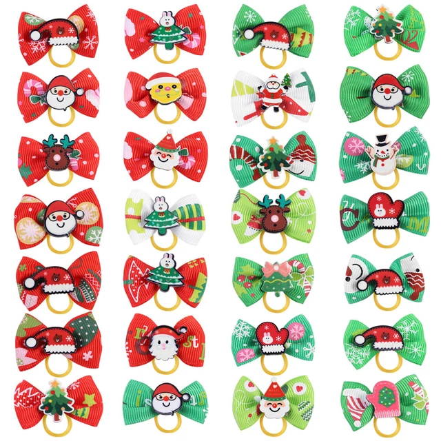 Arcos de pelo de gato Navidad Navidad accesorios de aseo de mascotas vacaciones para mascotas