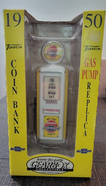 Gearbox Diecast 1950 Tokheim Gas Pump Replica Coin Bank Retro Limited Edition