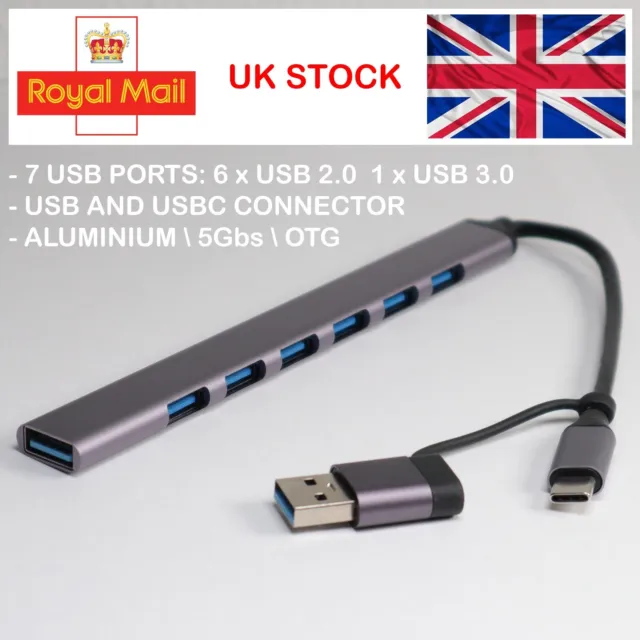 Extensor de concentrador USB 1xUSB3 3xUSB2 RJ45 HDMI 4k VGA 1080p AUDIO SD MICROSD OTG 5Gbs