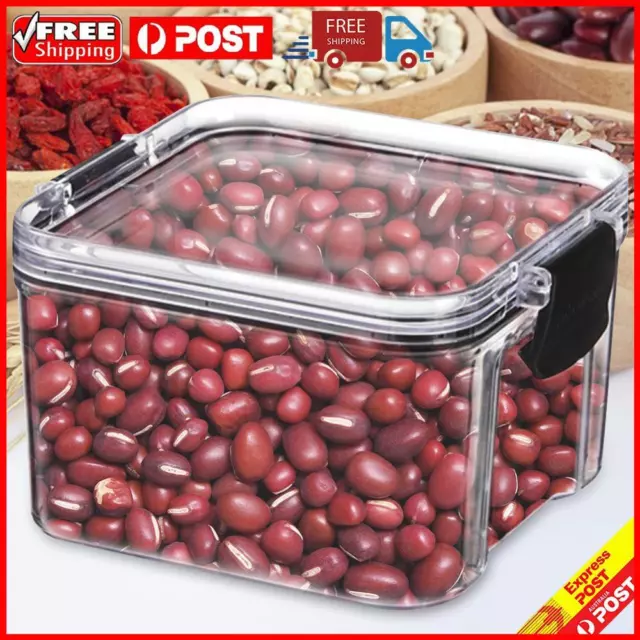 Food Preservation Box with Lid Transparent Square Tank for Cereals Dried Fruit