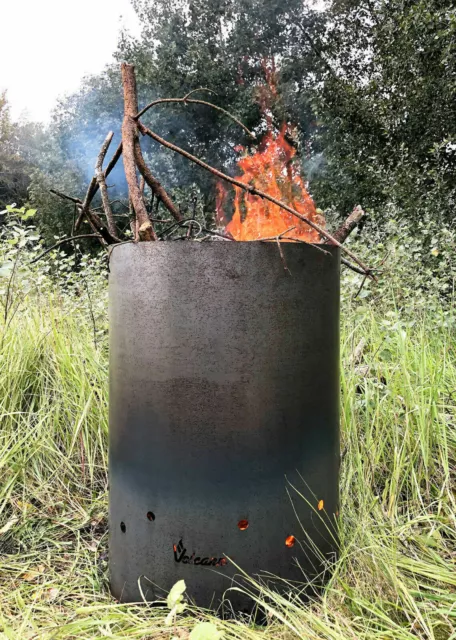 210 Litre Large Garden Outdoor Burner Incinerator Fire Bin For Bonfire Or  Waste