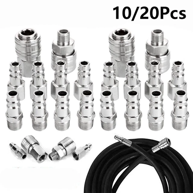 Connettore compressore d'aria Euro 1/4''BSP raccordo pneumatico tubo di montaggio linea aria