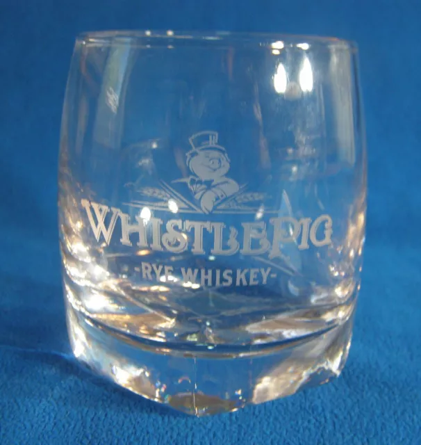 WhistlePig Rye Whisky Glass Parallelogram/Diamond Shaped Shaped Foot Round Rim