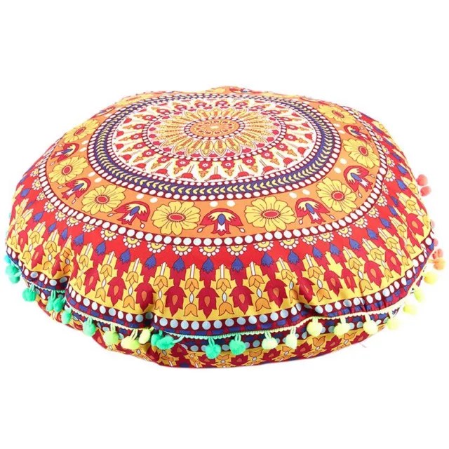 Indian Mandala Floor Pillows Coussins Ronds Coussins Bohémiens Cover Cover 4256