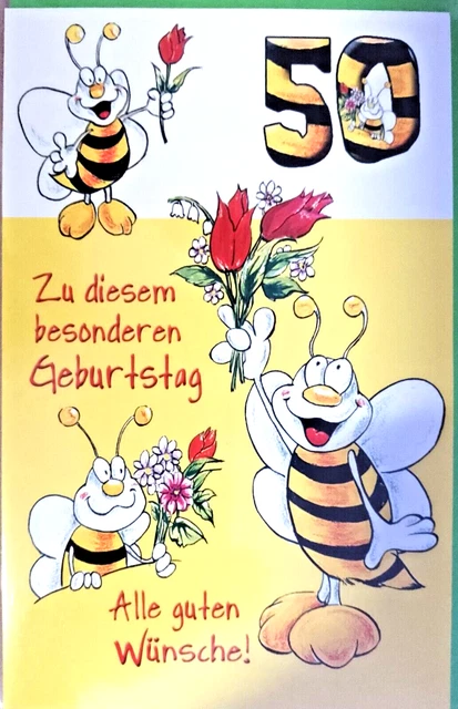 Glückwunsch Zum 50. Geburtstag Lustig GRUSSKARTE KARTE 50. Geburtstag 50 Jahre Geburtstagskarte lustig witzig
