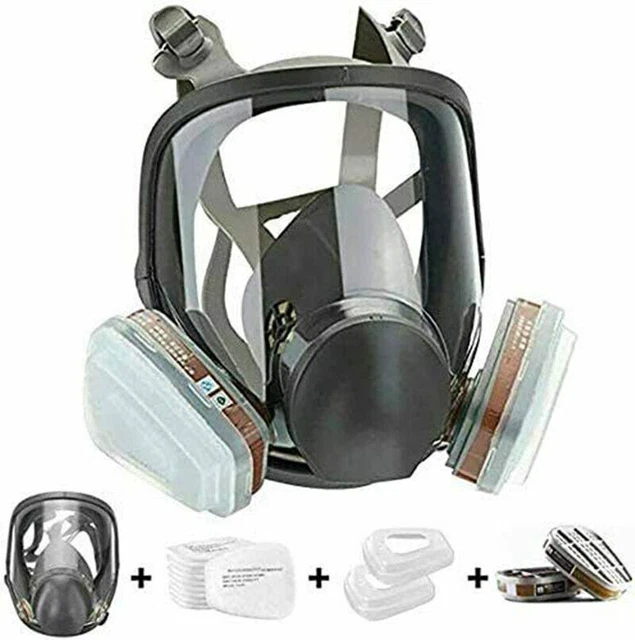 15 in1 Facepiece Full Face Gas Mask Filter Respirator Painting For 6800 Reusable