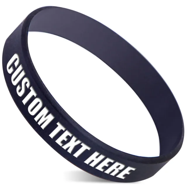 Custom Silicone Wristbands -Personalize Rubber Bracelets Events Gifts Motivation