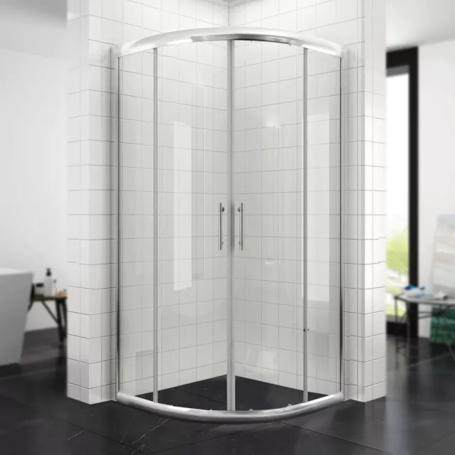 90x90cm Runddusche Duschkabine Viertelkreis Nano Glas Duschabtrennung