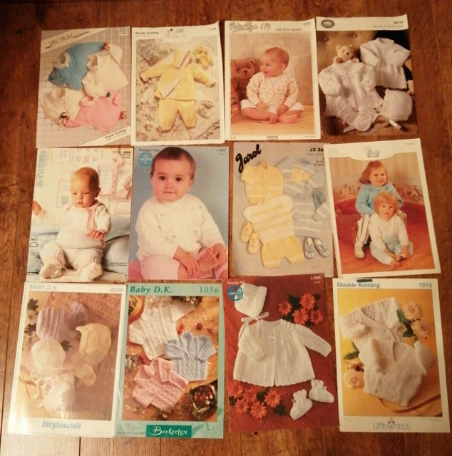 BABIES KNITTING PATTERNS Patons Sirdar Peter Pan Job Lot 12 Vintage 16
