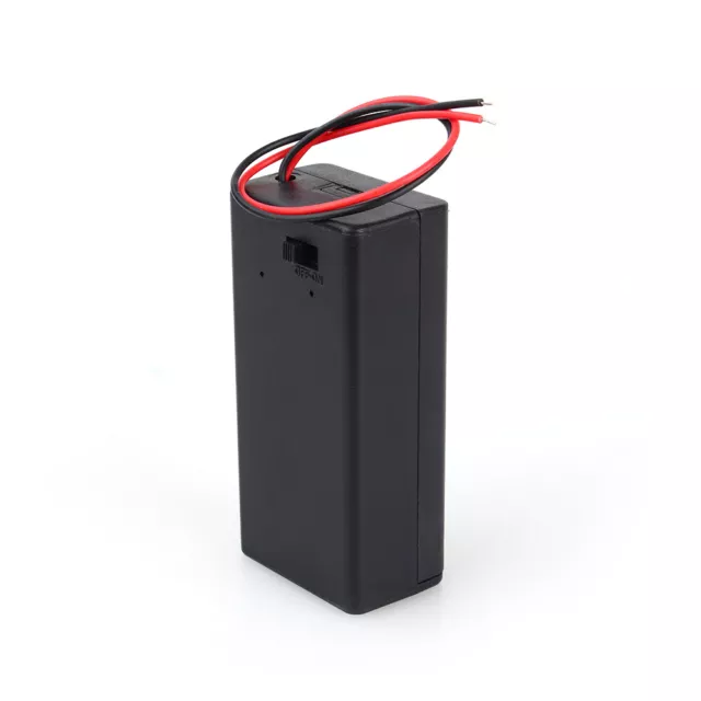 9V Volt PP3 Batteries Holder Box DC Case W/Wire ON/OFF Switch Cover Durable