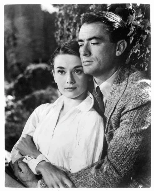 AUDREY HEPBURN IS held by Gregory Peck Roman Holiday 1953 Old Photo £4. ...