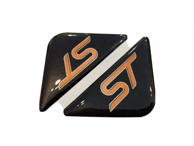 Number Plate 3D Gel Corners FORD ST Badge x Pair