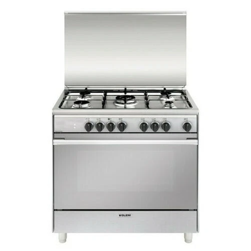 Glem UN965MI Cuisine 90X60 Four Électrique 8 Fonctions 5 Feux 1 Triple Couronne