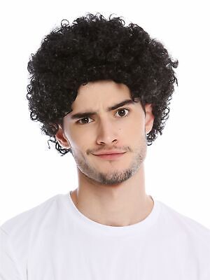 Qubeat Parrucche Donne lungo nero Divisione centrale Capelli cotonati corrugato Carnevale 