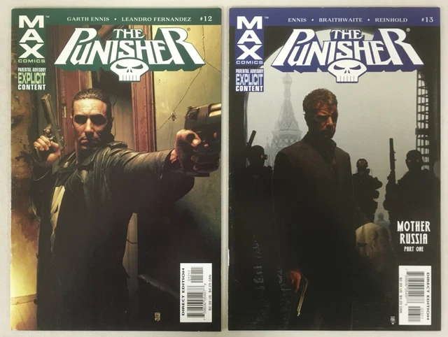 THE PUNISHER Marvel Max 2007 lot of 2 comics # 12 13 VF Grade