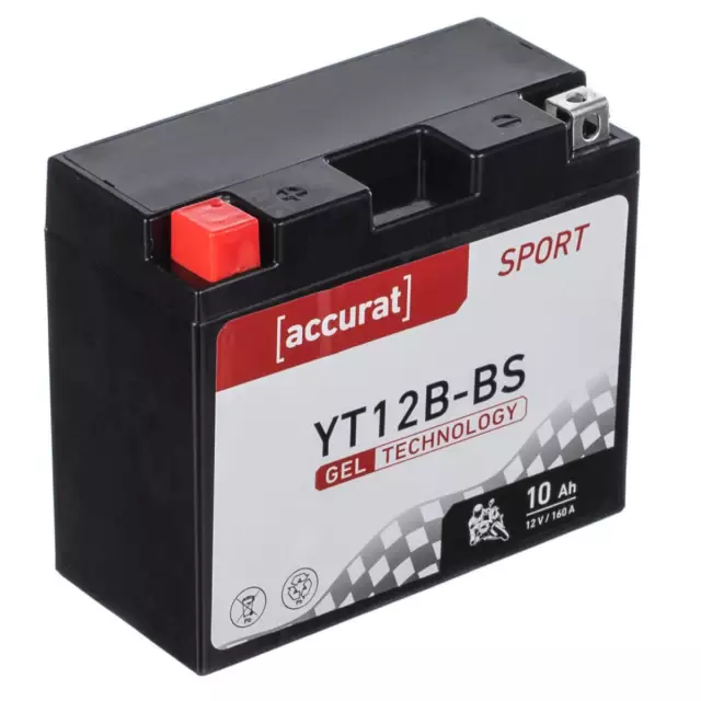 12V 10Ah YT12B-BS Gel Motorradbatterie Roller Batterie DIN 51015 YT12B-4 YG12B-4