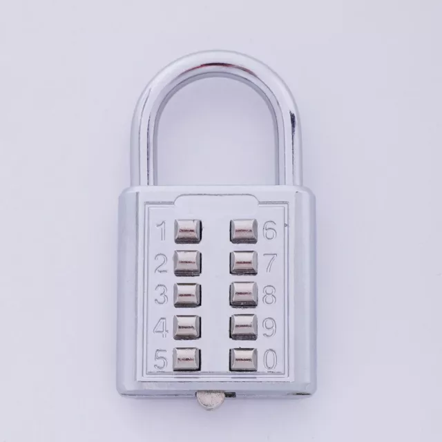 -theft Button Combination Padlock Digit Push Password Lock Zinc Alloy7566