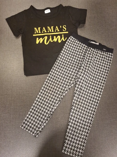 Leggings t-shirt top per ragazze 12-18 mesi mini mamma set outfit pacchetto Next d